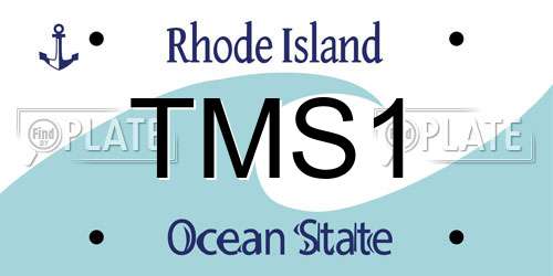 TMS1 Rhode Island License Plate