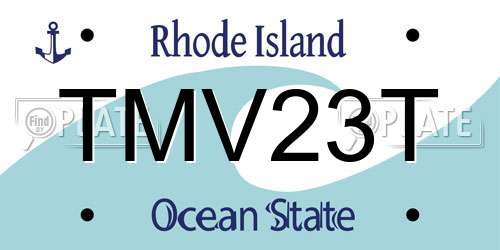 TMV23T Rhode Island License Plate