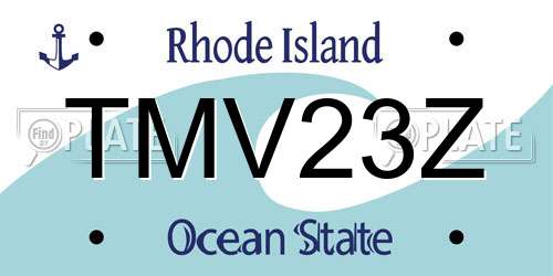 TMV23Z Rhode Island License Plate