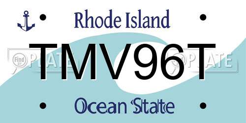 TMV96T Rhode Island License Plate