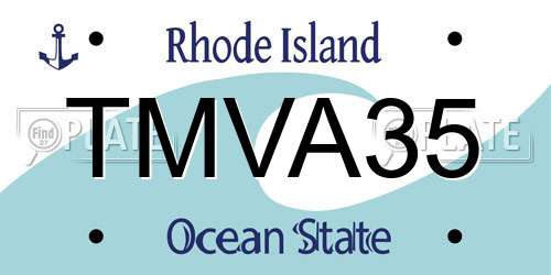 TMVA35 Rhode Island License Plate