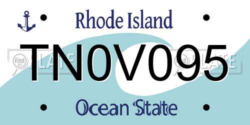 TN0V095 Rhode Island License Plate