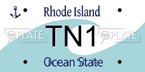 TN1 Rhode Island License Plate