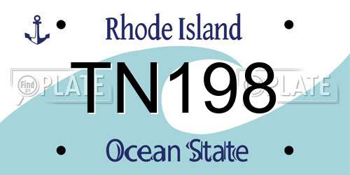 TN198 Rhode Island License Plate