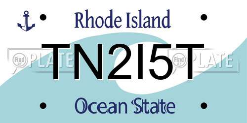 TN2I5T Rhode Island License Plate