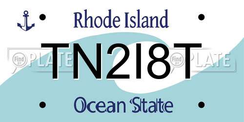 TN2I8T Rhode Island License Plate