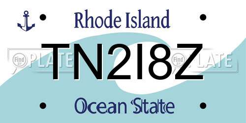 TN2I8Z Rhode Island License Plate