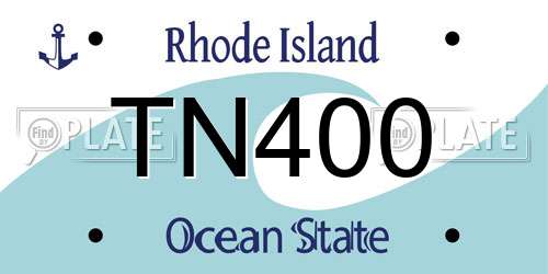 TN400 Rhode Island License Plate