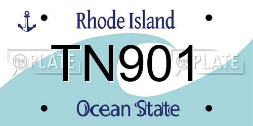 TN901 Rhode Island License Plate