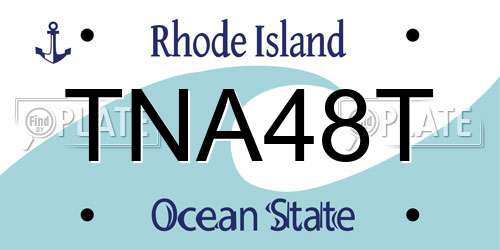 TNA48T Rhode Island License Plate