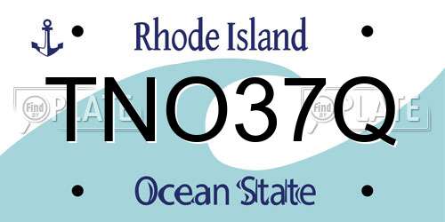 TNO37Q Rhode Island License Plate