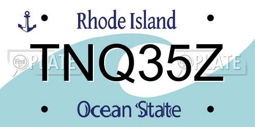 TNQ35Z Rhode Island License Plate