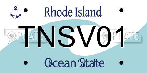 TNSV01 Rhode Island License Plate