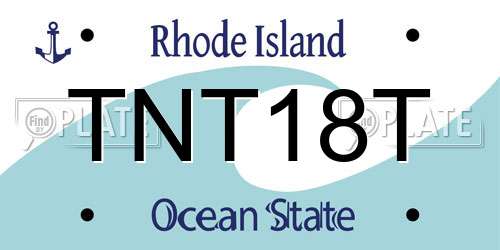 TNT18T Rhode Island License Plate