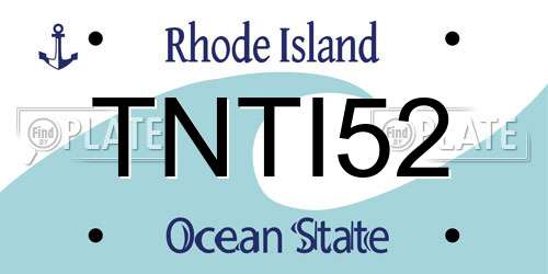 TNTI52 Rhode Island License Plate