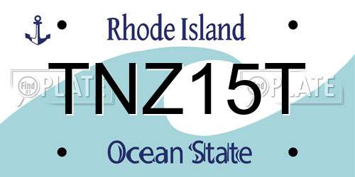 TNZ15T Rhode Island License Plate