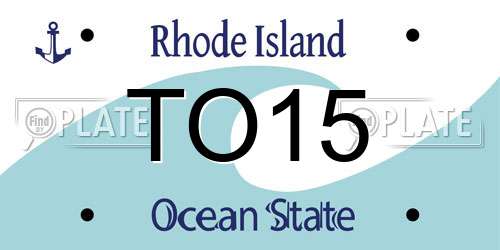 TO15 Rhode Island License Plate