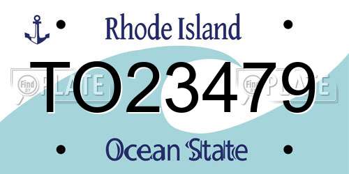 TO23479 Rhode Island License Plate
