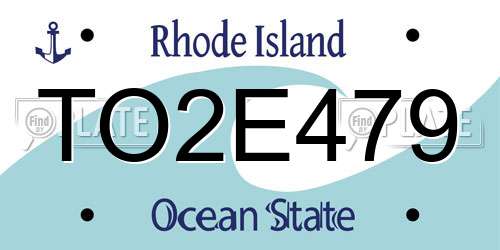 TO2E479 Rhode Island License Plate