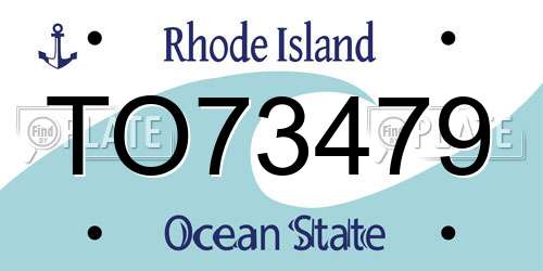 TO73479 Rhode Island License Plate