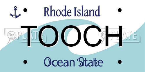 TOOCH Rhode Island License Plate