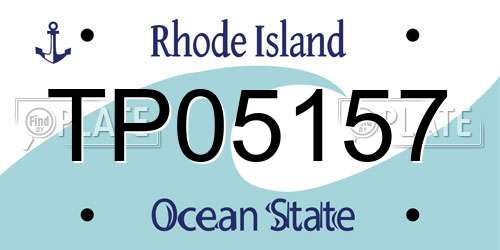 TP05157 Rhode Island License Plate