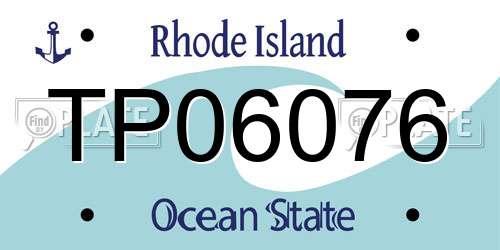 TP06076 Rhode Island License Plate