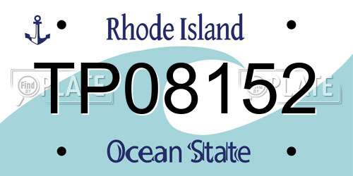 TP08152 Rhode Island License Plate