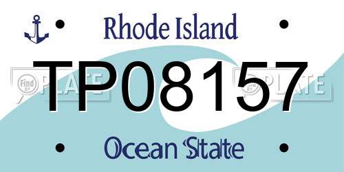 TP08157 Rhode Island License Plate