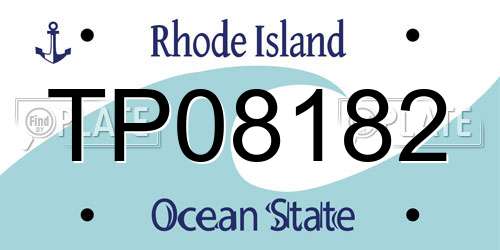 TP08182 Rhode Island License Plate