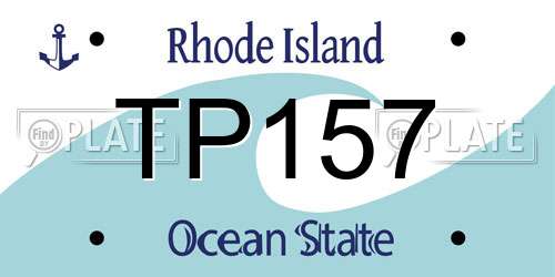 TP157 Rhode Island License Plate