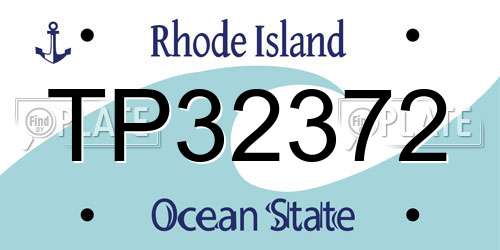 TP32372 Rhode Island License Plate