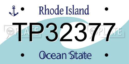 TP32377 Rhode Island License Plate