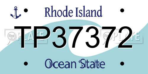 TP37372 Rhode Island License Plate