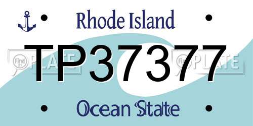 TP37377 Rhode Island License Plate
