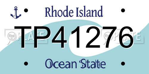 TP41276 Rhode Island License Plate