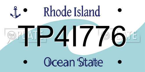 TP4I776 Rhode Island License Plate