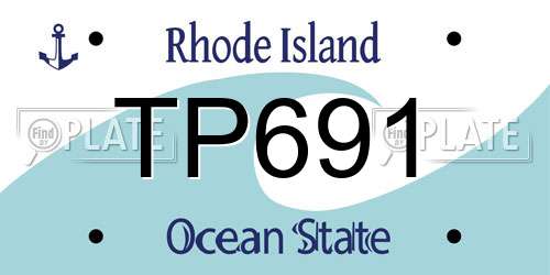 TP691 Rhode Island License Plate