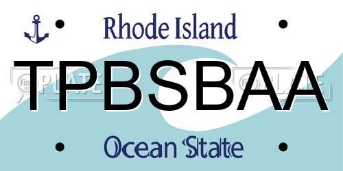 TPBSBAA Rhode Island License Plate