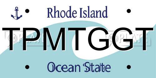 TPMTGGT Rhode Island License Plate