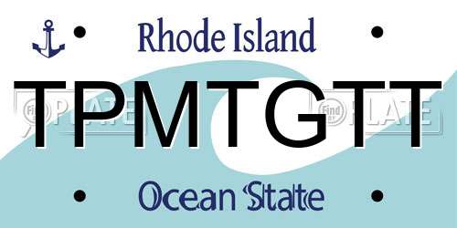 TPMTGTT Rhode Island License Plate