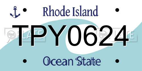 TPY0624 Rhode Island License Plate