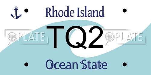 TQ2 Rhode Island License Plate