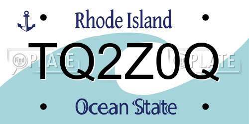 TQ2Z0Q Rhode Island License Plate