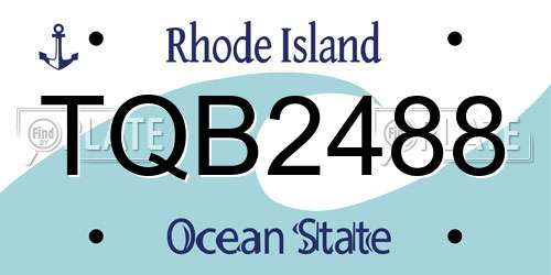 TQB2488 Rhode Island License Plate