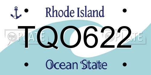TQO622 Rhode Island License Plate