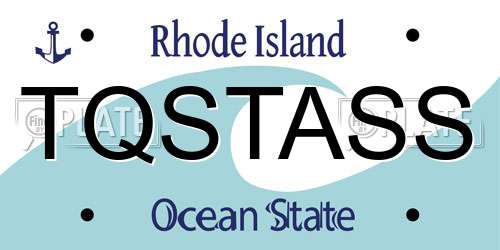 TQSTASS Rhode Island License Plate
