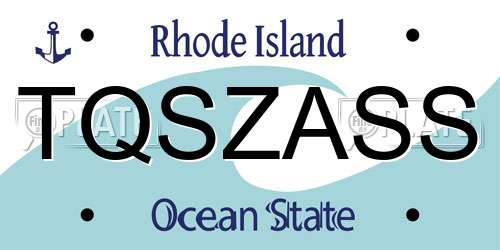 TQSZASS Rhode Island License Plate