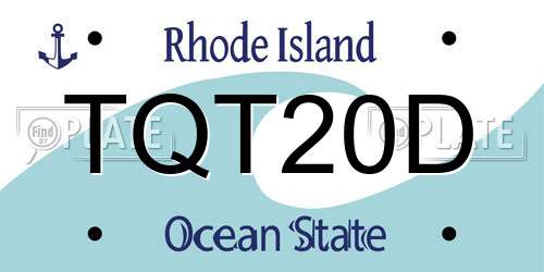 TQT20D Rhode Island License Plate