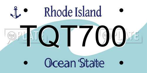 TQT700 Rhode Island License Plate